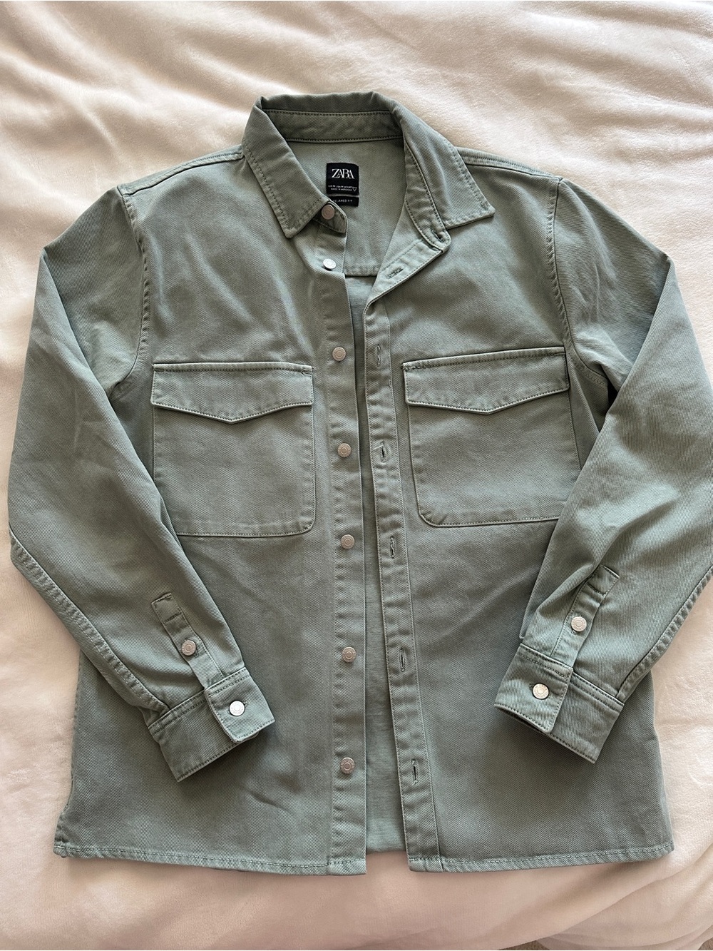 Zara Olive Green Utility Shacket